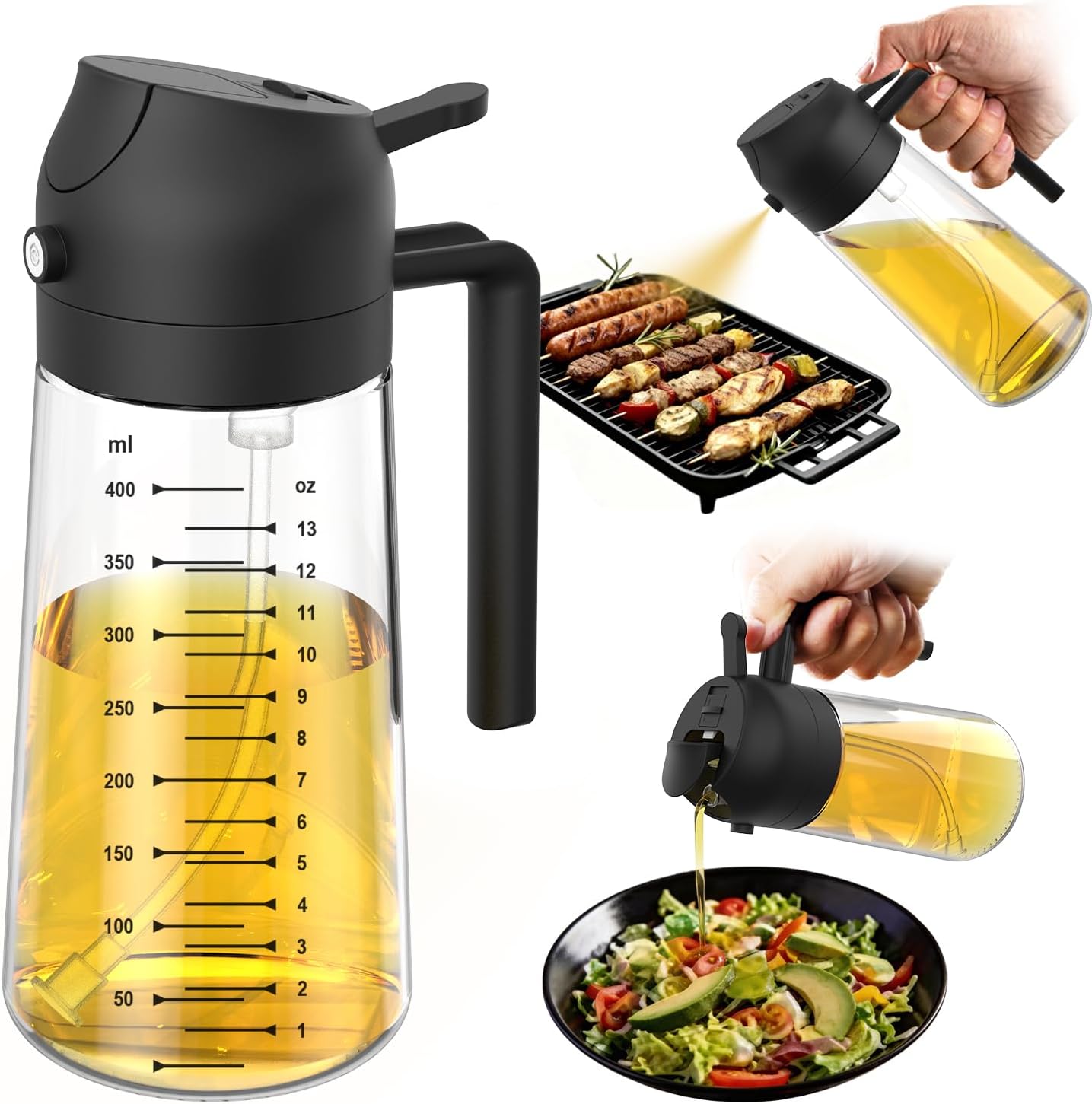 TrendPlain 2-in-1 Olive Oil Spray Bottle