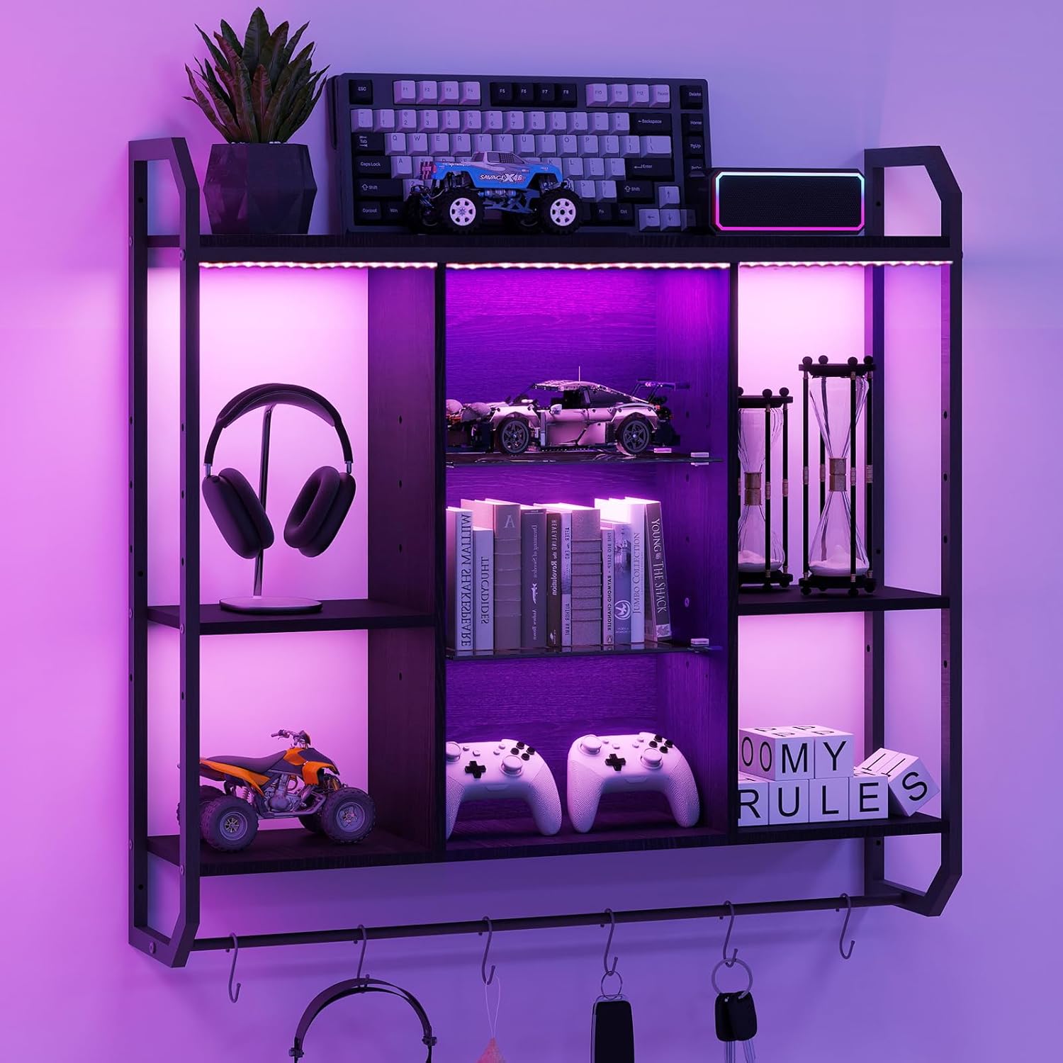 ARTETHYS Floating Shelves with LED