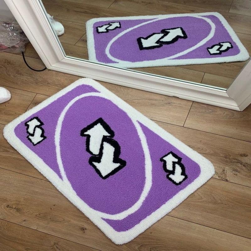 Uno Card Rainbow Area Rug