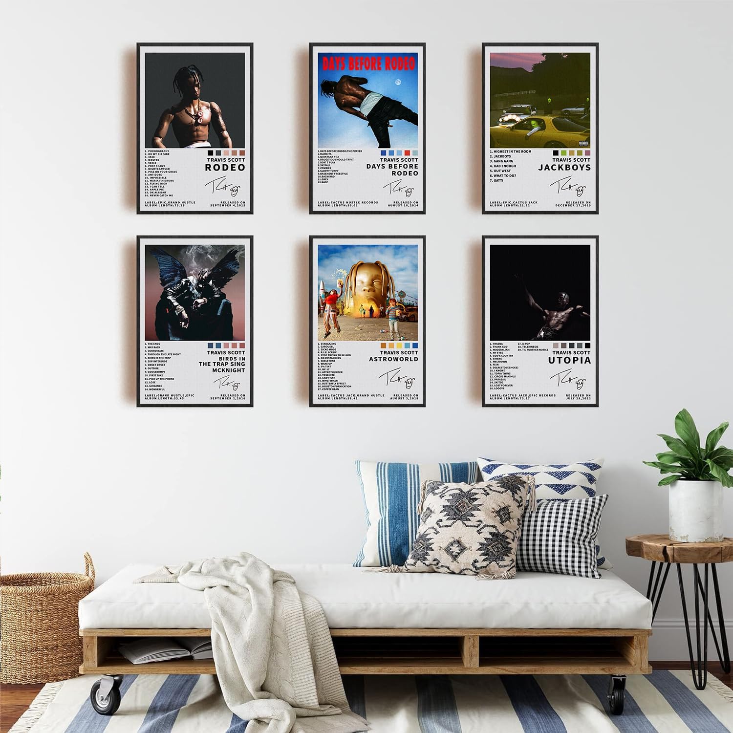 Travis Scott Album Cover Poster Set (6-Piece)