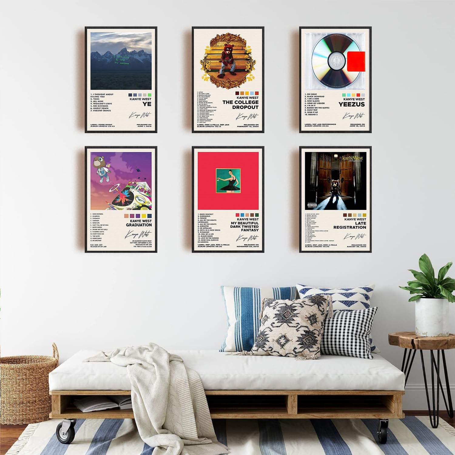 Kanye West Album Cover Poster Set (6-Piece)