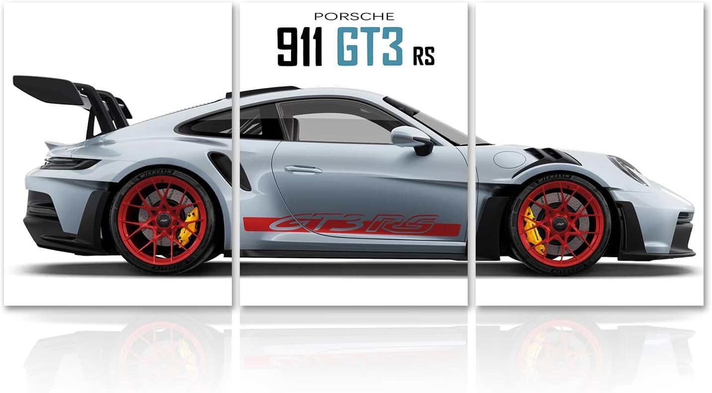 Nhemeylp 3-Piece Super Car Poster Set